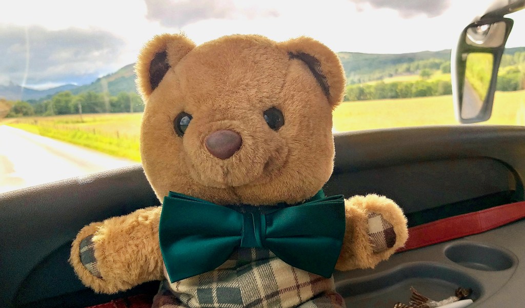 Scotty the Brave in his trusty steed or tour bus at last heads to Scotland